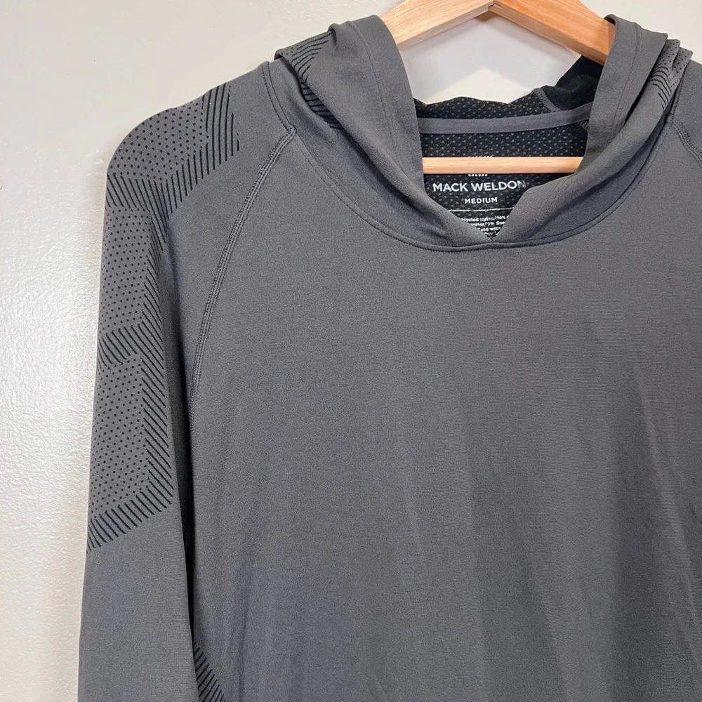 Mack Weldon Stealth Hoodie Pullover Athletic Top Mens Medium Gray Activewear